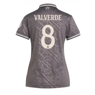 Fotbalové Dres Real Madrid Federico Valverde #8 Dámské Alternativní 2024-25 Krátký Rukáv Fotbalové Dres Real Madrid Federico Valverde #8 Dámské Alternativní 2024-25 Krátký Rukáv